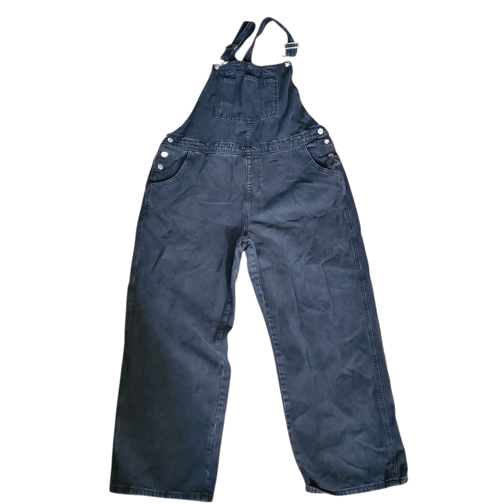 Denim Co Women's Black Bib Overalls Size 18 Boho casual Outdoors Baggy